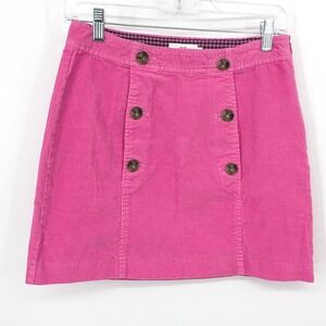Vineyard Vines Corduroy Skirt Womens 0‎ Pink Mini Casual Preppy Barbie Vibrant